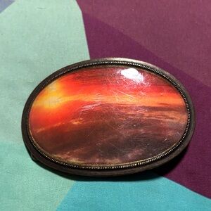 Vintage Oval Sunset belt buckle